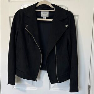 Old Navy Black Suede Moto Jacket